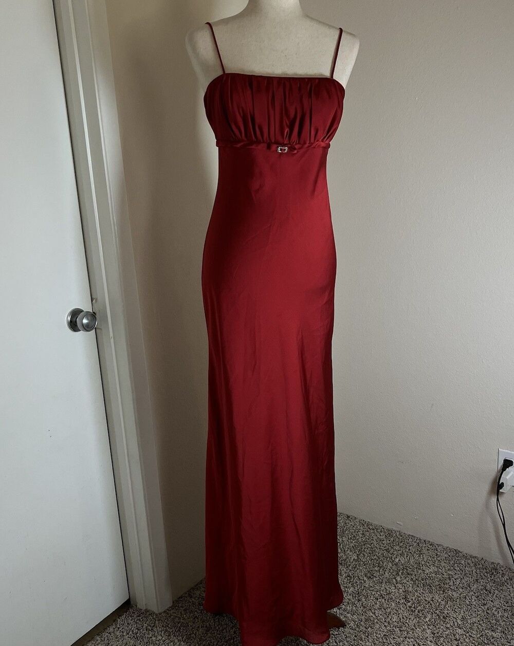 Vintage Betsy Adam Prom Dress Maxi Gown Sz 6 Red Goth 90s Y2K Whimsigoth Vampy